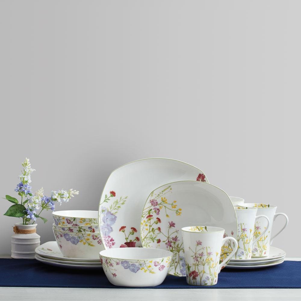Wildflower Garden Square 16 Piece Dinnerware Set. Service for 4 - Image 3