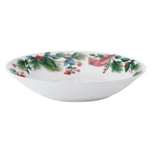 Winter Cardinal Serve Bowl