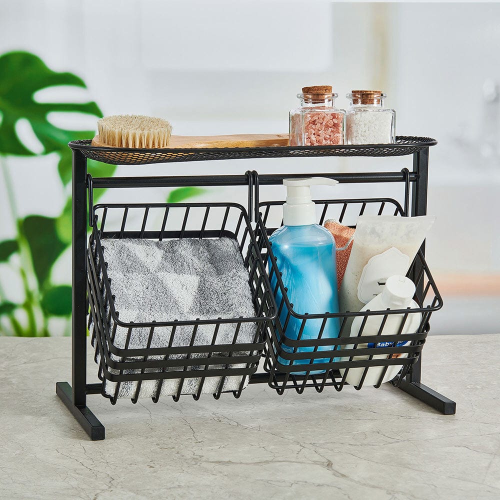 Wrapped Band 2 Tier Storage Basket - Image 3