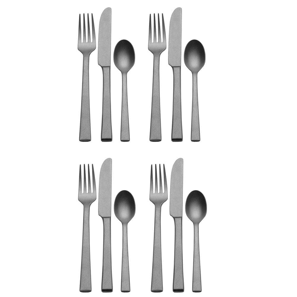 York Stonewash 12 Piece Flatware Set. Service for 4 - Image 6